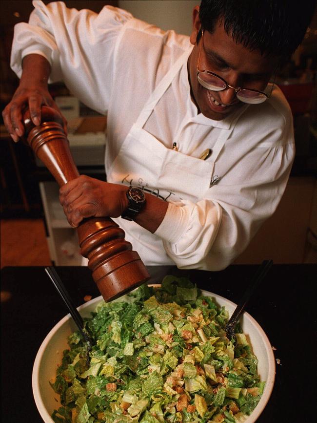 Eardley Perera at the Grand Hyatt food court in 1996.