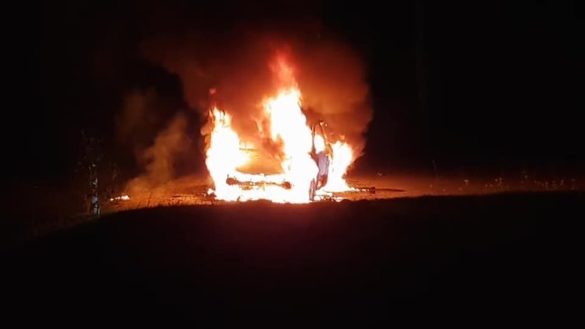 Car on fire after pursuit at Coffs Harbour