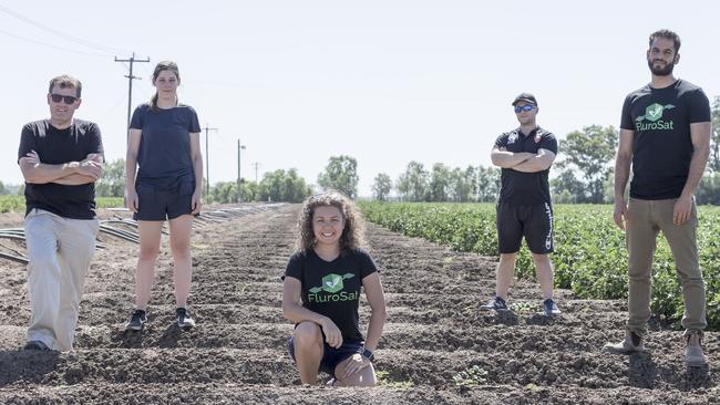 The FluroSat team in Narrabri. Picture: Stefanie Zingsheim/University of Sydney