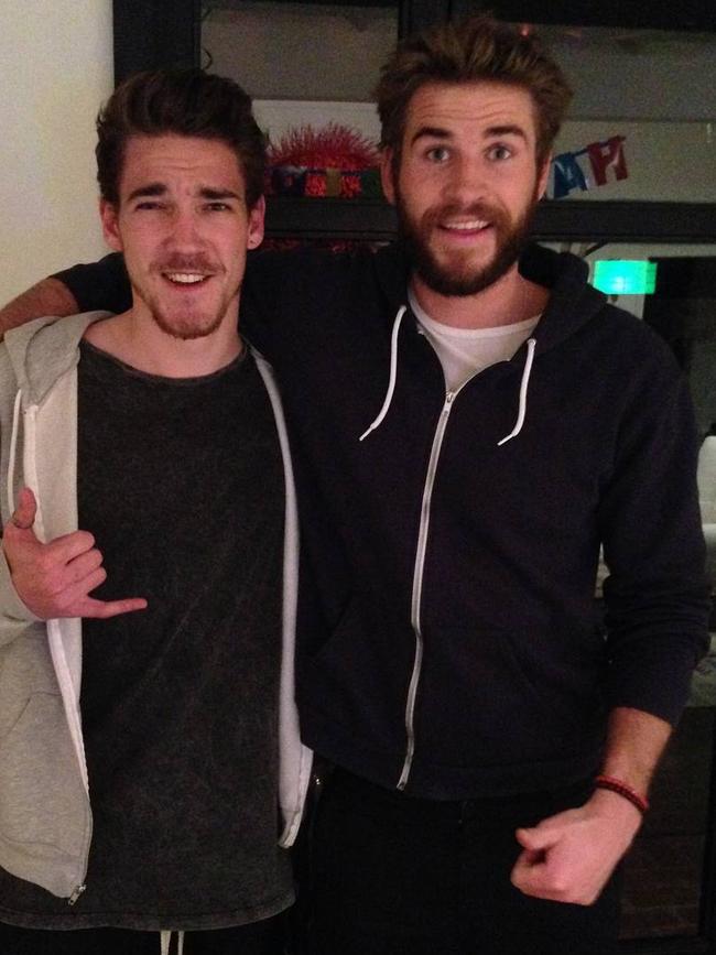 Luke with Liam Hemsworth. Picture: Instagram