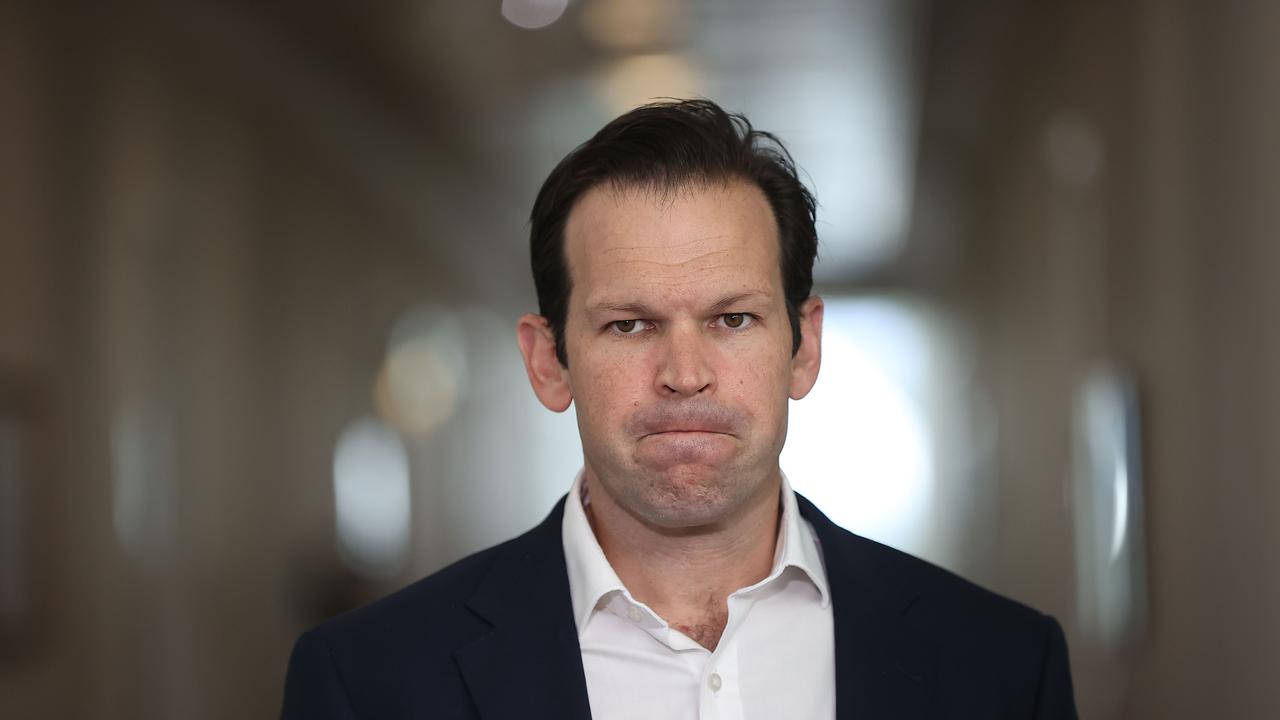 Nationals senator Matt Canavan has praised Mr Littleproud’s leadership just two weeks after challenging him. Picture: NewsWire / Gary Ramage