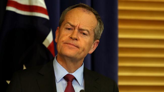 Opposition Leader Bill Shorten in Canberra yesterday. Picture: Kym Smith