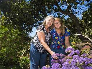 Julie Roggeveen (left) and her daughter Jenny Skinner are neighbours and they have both entered their gardens in The Chronicle Garden Competition, Monday, September 2, 2019. Picture: Kevin Farmer