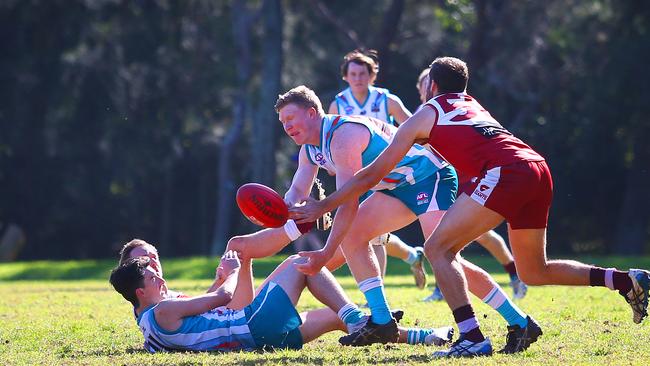 Joshua Rodman makes a play for Penrith Rams AFL.