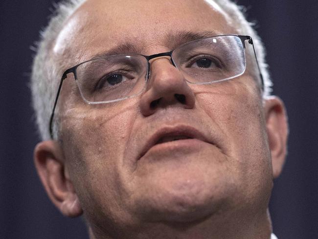 CANBERRA, AUSTRALIA NewsWire Photos MARCH, 23 2021: Prime Minister Scott Morrison during a press conference in Parliament House Canberra.Picture: NCA NewsWire / Gary Ramage