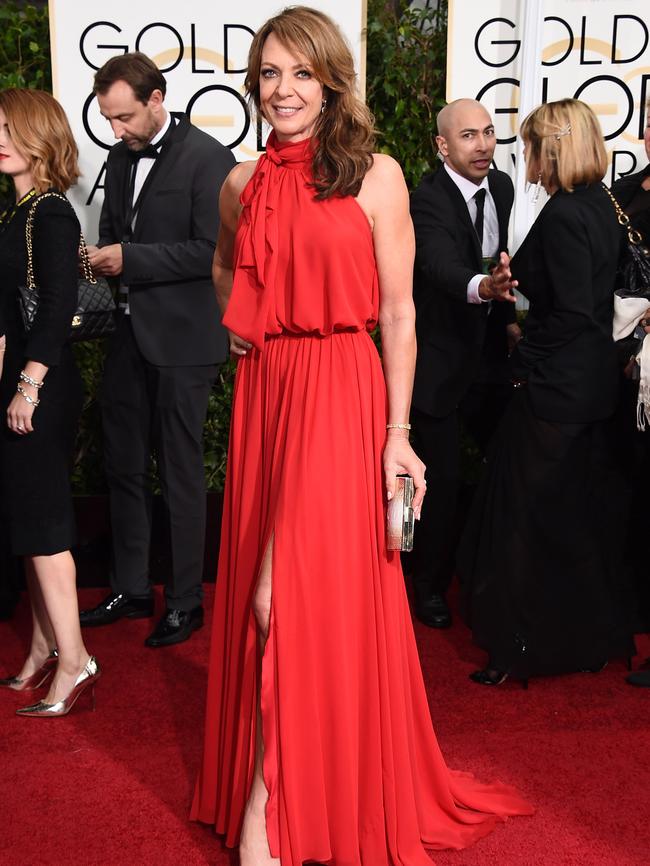 Allison Janney arrives at the 72nd annual Golden Globe Awards.