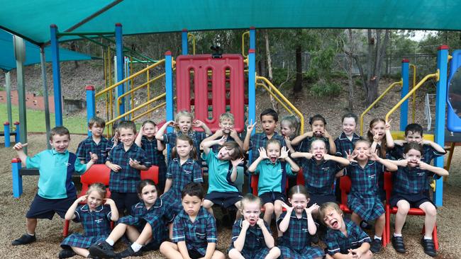 Mudgeeraba Creek State School MFY PREP E BACK ROW (L-R): Max Harris, Olivia Drebing-Smith, Mathilda Vezina, Elsie Guest, Paddy Hanrahan, Gray Bishop, Ashley Rippingale, Brianna Helps, Charlotte Knill, Skylah Hall, Caleb Martin MIDDLE ROW (L-R): Austin Harris, Josh Campbell, Sophie Stringer, Nate Jackson-French, Evelyn Turner, Kyla Shaw, Harper Fayle, Venetta Markwell FRONT ROW (L-R): Islah Mort, Makayla Miller, Mavrick Green, Aayla Dingwall, Ava Pollock, Korbyn Nyenhuis Photograph : Jason O'Brien