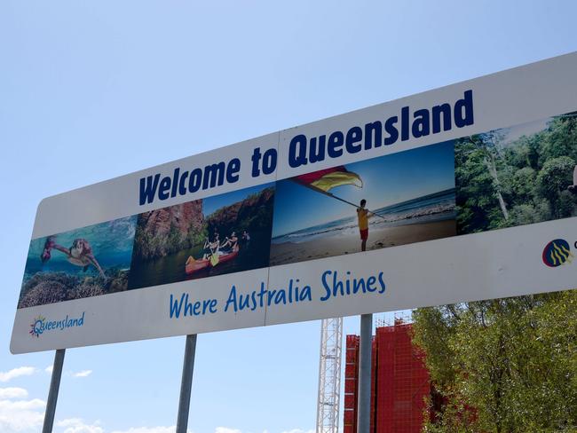 Welcome to Queensland sign near the Gold Coast Airport.  Photos: Steve Holland