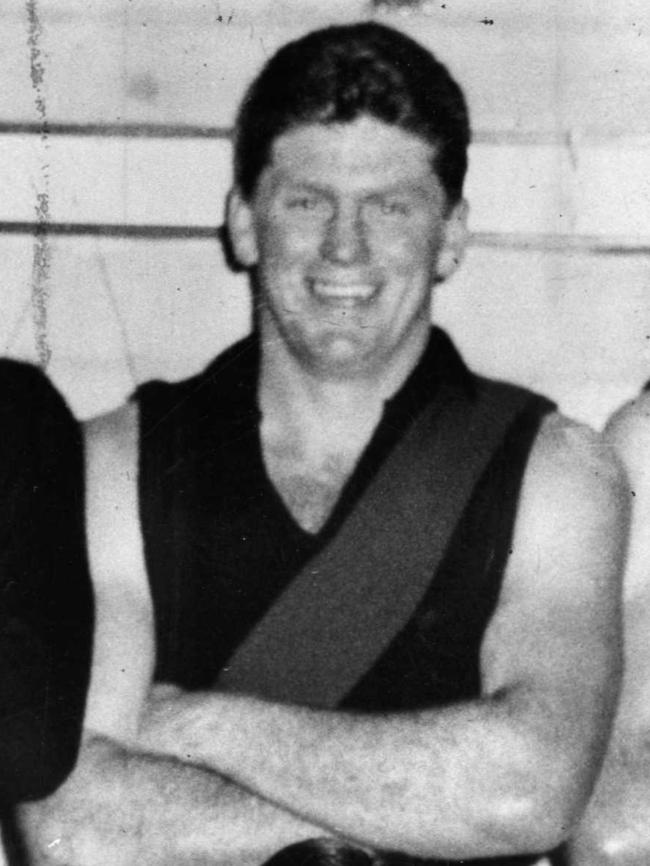 Footballer Robert Jack Richardson in the West Adelaide grand final team beaten by Port in 1958.