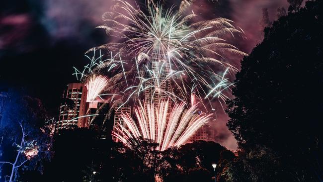 New Years Eve fireworks in Melbourne.