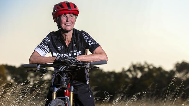 Sharon Tucker took up mountain biking when she was 50. Picture: Russell Millard