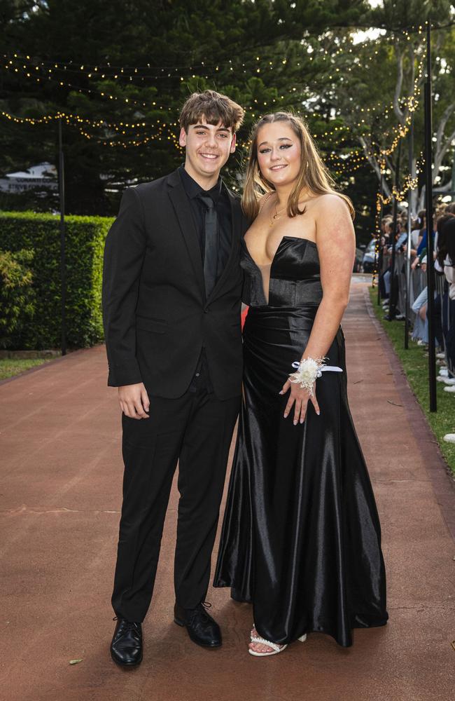 Jack Bourke and partner Audrey Wigan at St Mary's College formal at Picnic Point, Friday, March 22, 2024. Picture: Kevin Farmer