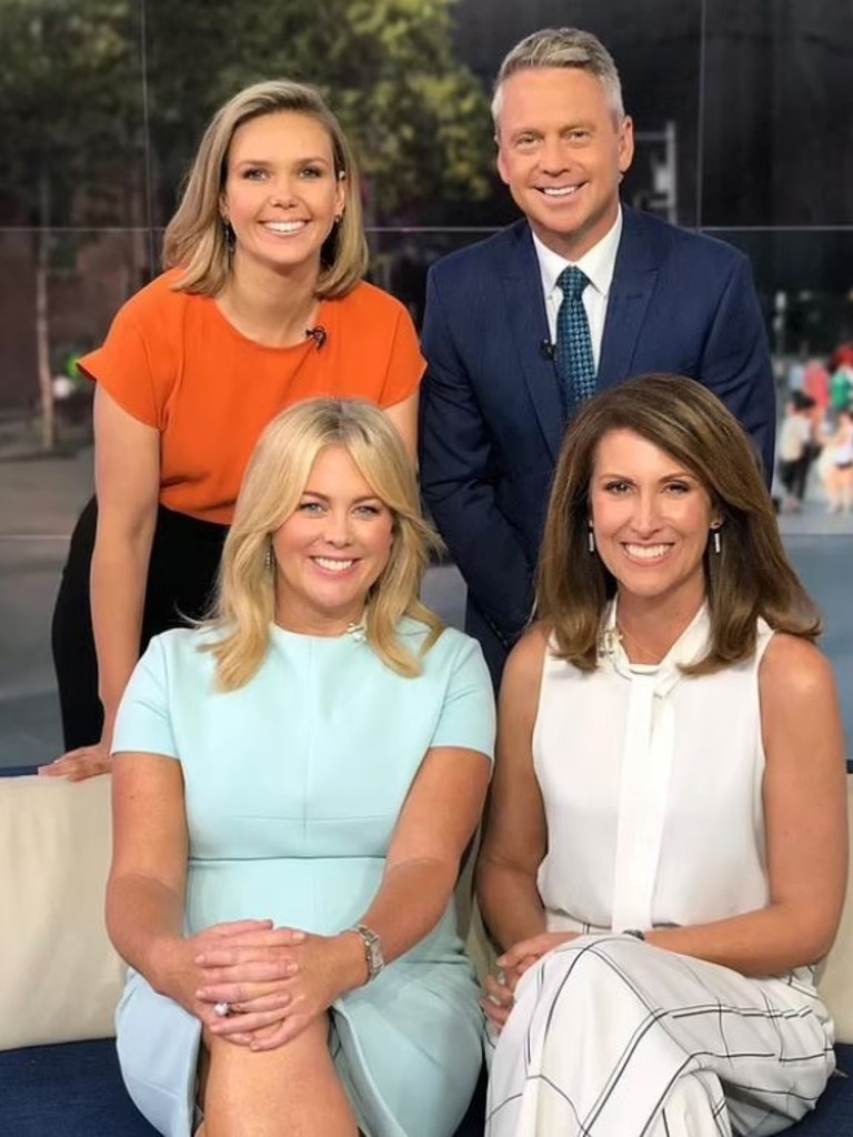 L—R (back) Edwina Bartholomew, Nathan Templeton, (front) Samantha Armytage and Natalie Barr. Picture: Supplied