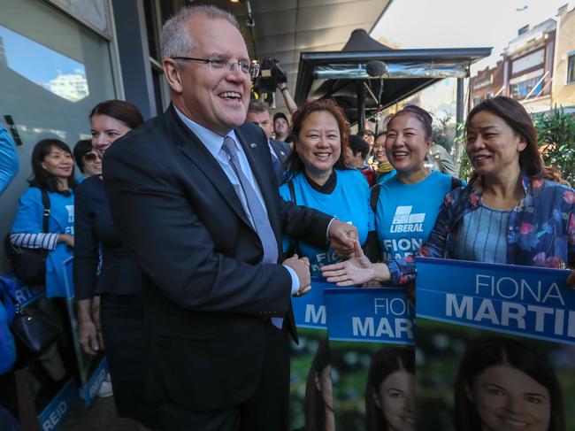 You will pay less tax if Scott Morrison’s party is returned to government. Picture: Alex Coppel. 