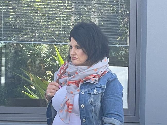 Kylie Louise Struck, 48, of Warnervale, outside Wyong Local Court where she was sentenced for shoplifting. Picture: NewsLocal