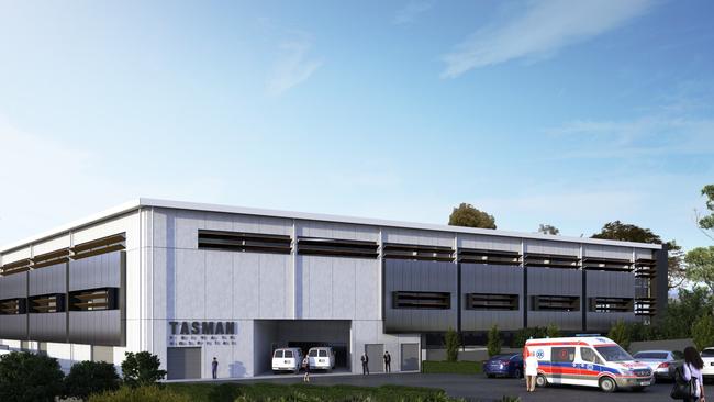 An artist’s impression of the proposed Tasman Private Hospital in New Town. Picture: SUPPLIED