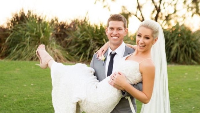 Matt and Ashleigh Conwell on their wedding day. The two have been described as soulmates.