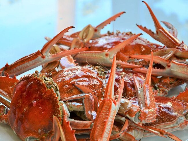 Image of a platter of fresh crabs from The Fresh Fish Place, Port Lincoln. Credit: The Fresh Fish Place's facebook.