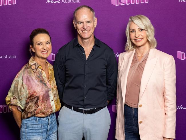 News Corp's Pippa Leary, Michael Miller and Lou Barrett at Sydney D_Coded eventSource: News Corp Australia