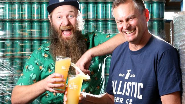 Lachy Crothers head brewer with David Kitcher CEO of Ballistic Beer Co will be at the special GABS festival in January. Picture: Steve Pohlner