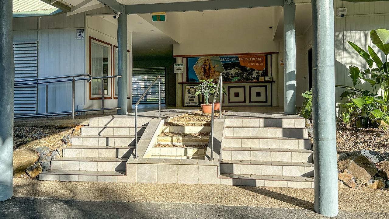 Kohuna Beachside Resort in Bucasia is no longer the tourism hotspot it once was. Between the steps used to be a running water fountain. Picture: Contributed