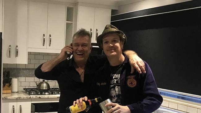 Jimmy Barnes and The Living End’s Chris Cheney talk about touring together on the new podcast episode. Picture: Supplied