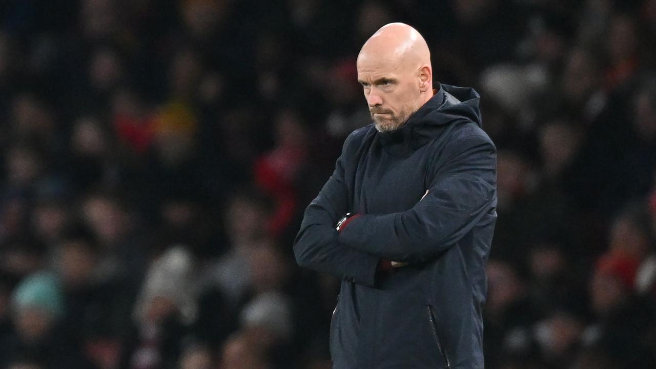 Manchester United boss Erik ten Hag wants his troops to change their mentality. (Photo by Glyn KIRK / AFP)