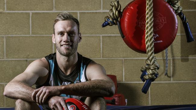 Port Adelaide defender Jack Hombsch. Picture SARAH REED