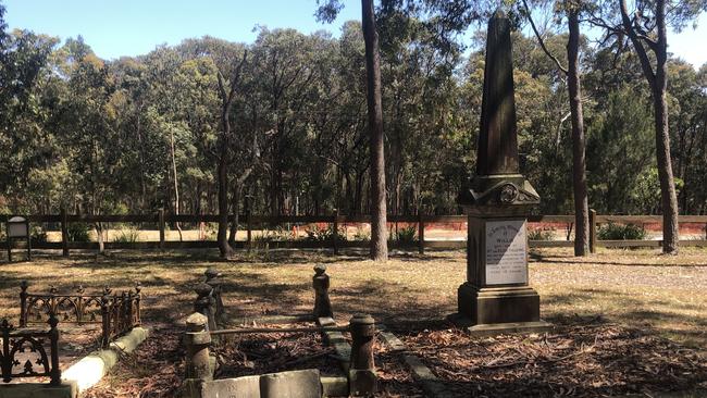 Graves at the historic cemetery are less than 2m from the excavation works and the busy Beenleigh-Redland Bay Rd.