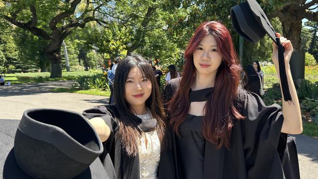 Melbourne University’s science students celebrated their graduation on Wednesday. Picture: Erin Constable