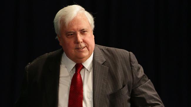 Guest speaker Clive Palmer at the Queensland Media Club in South Brisbane yesterday. Picture: Liam Kidston