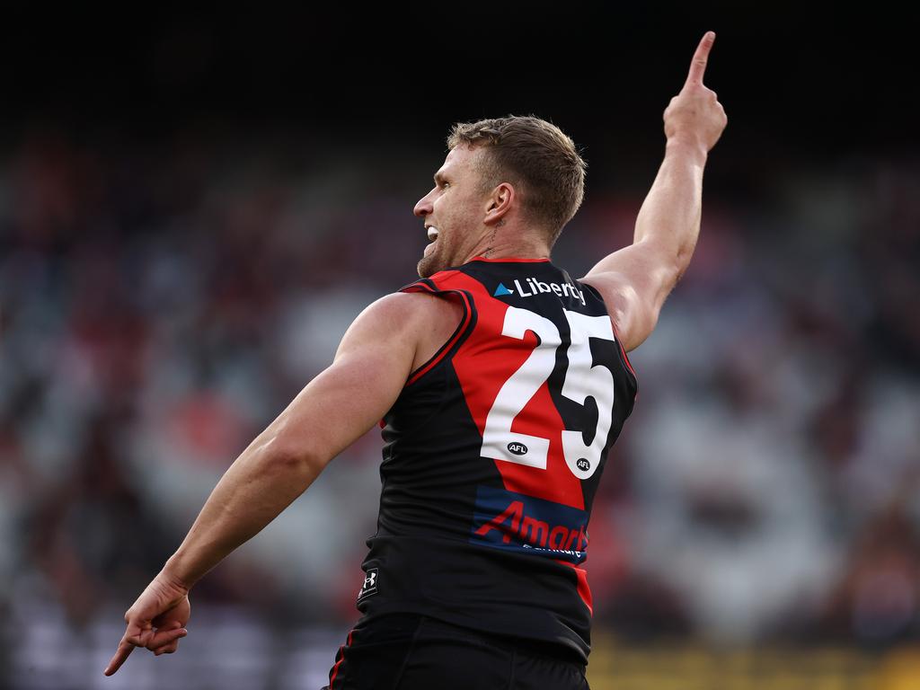 Jake Stringer starred late, but the Bombers’ toughness deserves the credit. Picture: Michael Klein