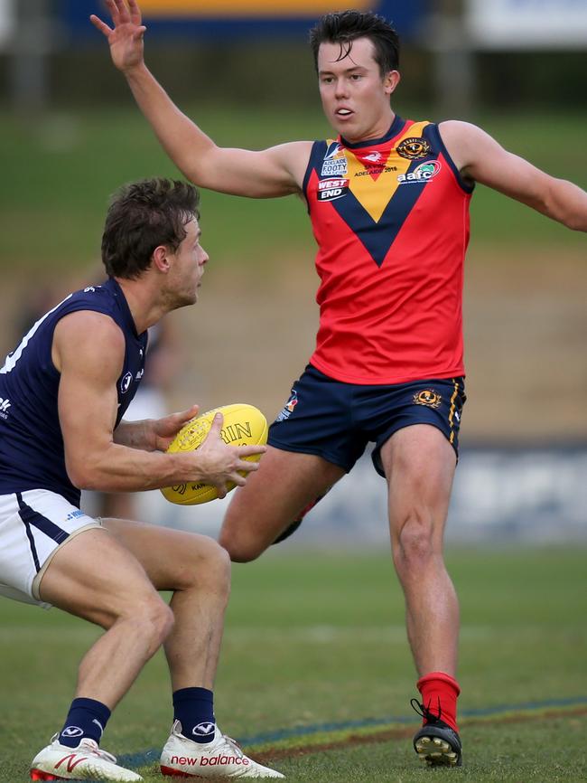 Trent Heffernan (right) is the SA team’s captain this year. Picture: AAP/Dean Martin