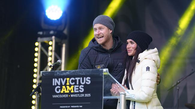 Prince Harry, the Duke of Sussex, founder and patron of the Invictus Games Foundation and Meghan, the Duchess of Sussex, at this year’s Invictus Games. Picture: Getty.