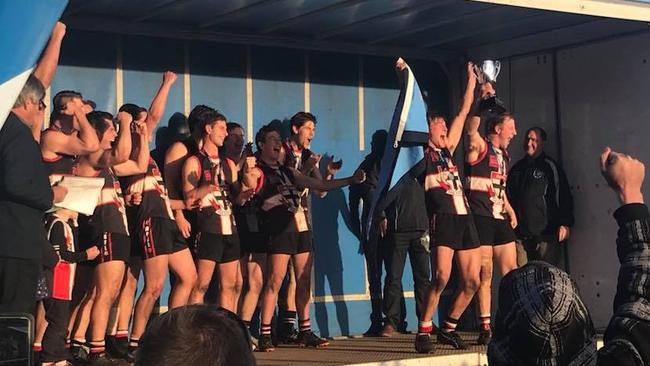 Millicent Football Club won a thriller to claim the 2018 WBFL Grand Final. Picture: Supplied.