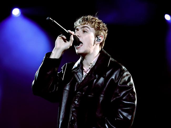 SANTA MONICA, CALIFORNIA – JULY 13: In this image released on July 13, The Kid LAROI performs onstage for Nickelodeon Kids' Choice Awards 2024 at Barker Hangar in Santa Monica, California. (Photo by Frazer Harrison/Getty Images for Nickelodeon)