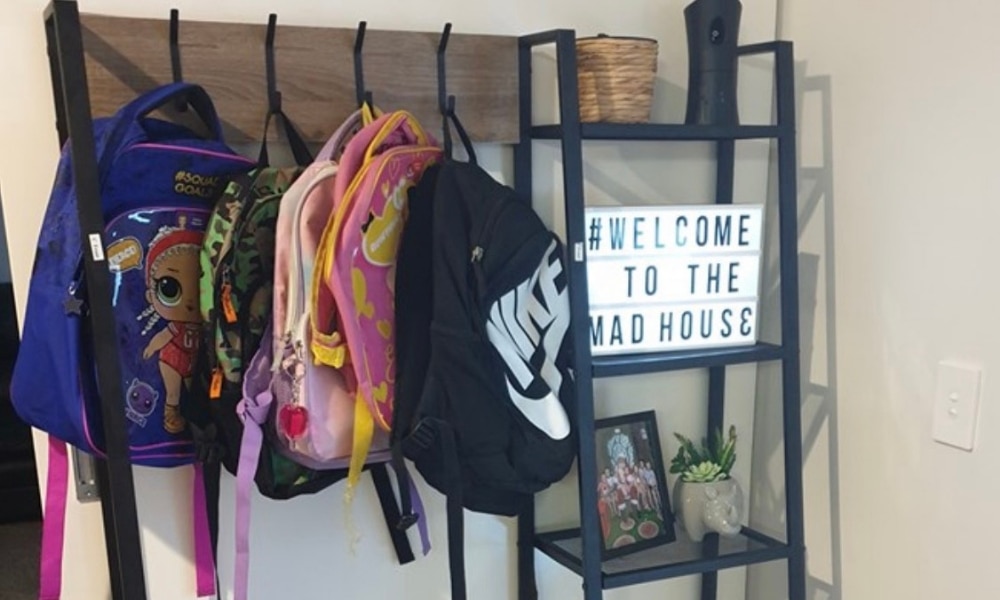 Mum S Are Obsessed With Kmart S Entryway Storage Unit With Bench