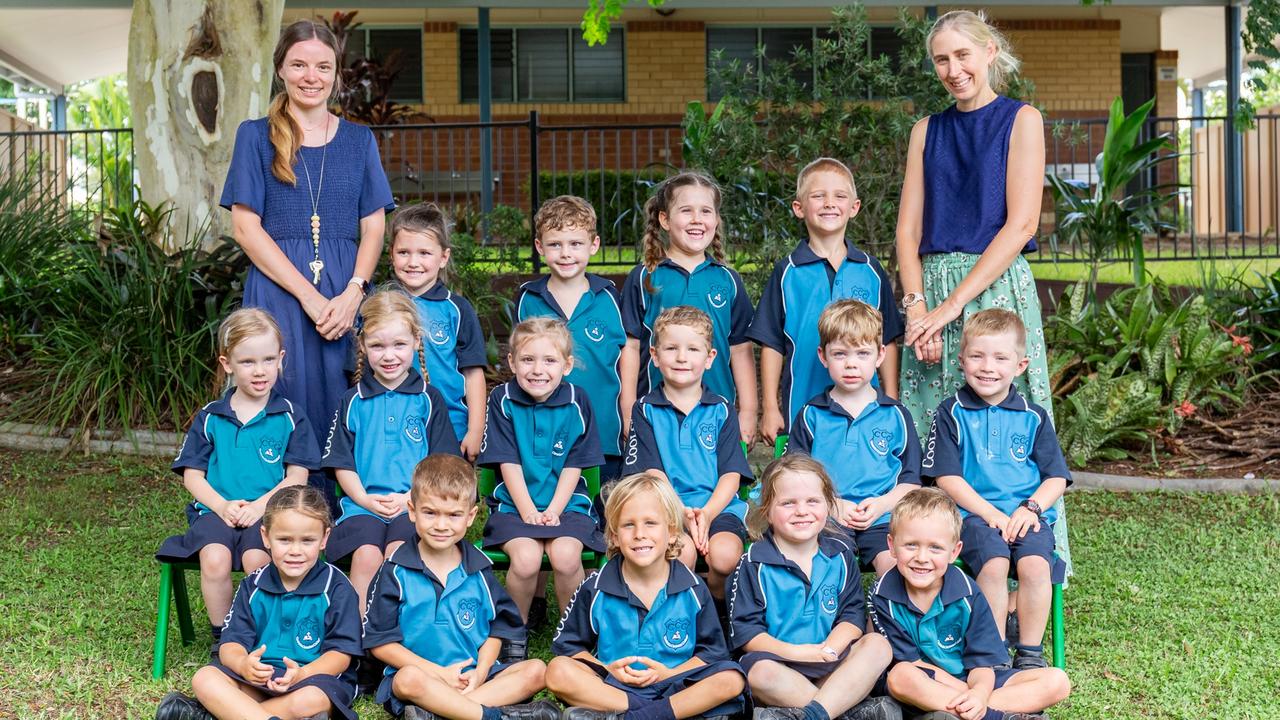 Cooloola Christian College. Back (from left): Miss Shelley, Lola Marsh, Blake Palmer, Evelyn Carse, Ricky Jonas, Mrs Kernick. Middle (from left): Elise Deagon, Amelia Kingwill, Emmeliah Amos, Matthias Dean, George Cutliffe, Blair Waldock. Front (from left): Dakota Milham, Evander Maund, Jake Gibson, Matilda Barnes, Asher Cartmill.