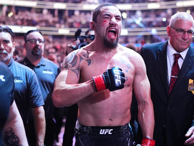 Whittaker should lock in another middleweight title fight with an impressive performance this weekend. Picture: Cooper Neill/Zuffa LLC via Getty Images