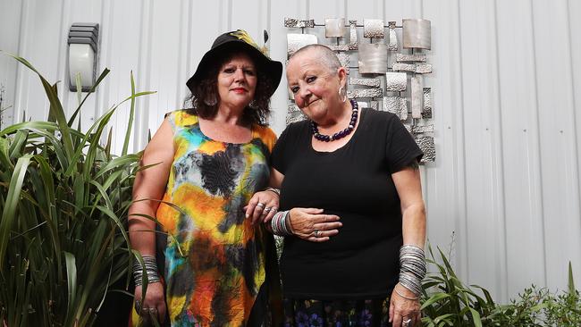 Residents Joanne Robinson, 54, left, and Hedy Thomas, 67, are concerned they could end up homeless. Picture: NIKKI DAVIS-JONES