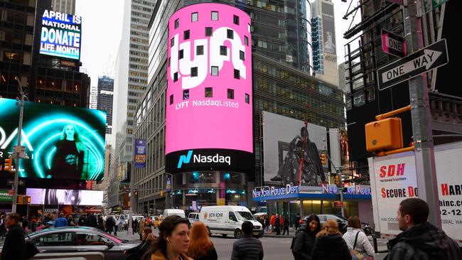 The Nasdaq offices in Times Square in New York. Picture: AFP