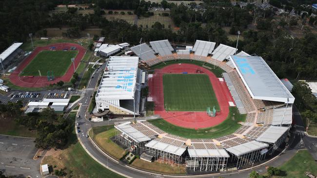 Aerial images over Brisbane of QSAC at Nathan