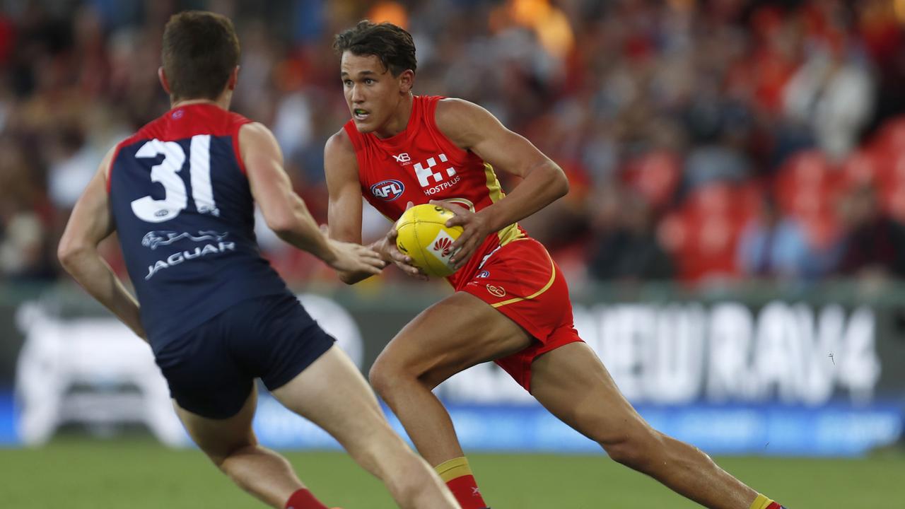 Wil Powell’s Gold Coast Suns will take on Bayley Fritsch’s Melbourne Demons at Metricon Stadium. Picture: Regi Varghese