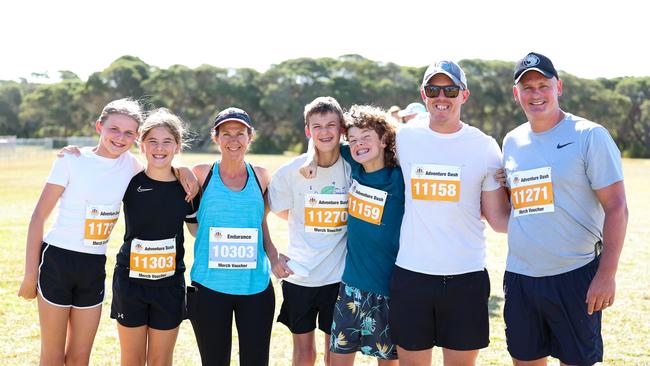 A group of finishers after the Portsea Bay to Surf Run on January 20, 2023.