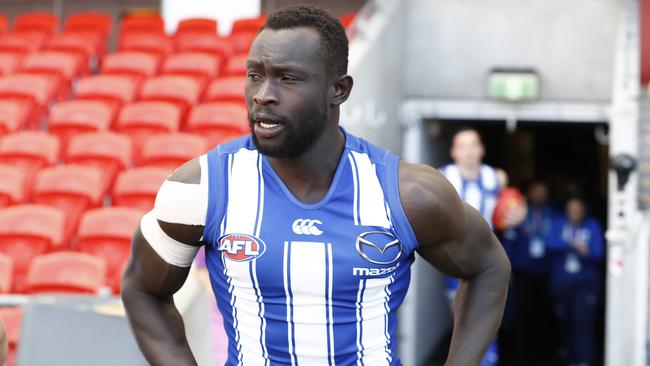 Majak Daw made his return to AFL football on Saturday. Picture: Getty Images