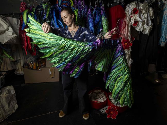 Alex Surridge, head of wardrobe on Luzia. Picture: Wayne Taylor