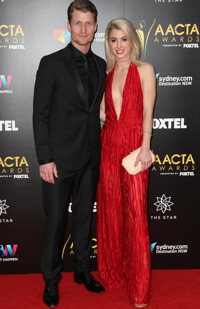 Richie Strahan and Alex Nation at the 6th AACTA Awards ceremony held at The Star in Pyrmont. Picture: Christian Gilles