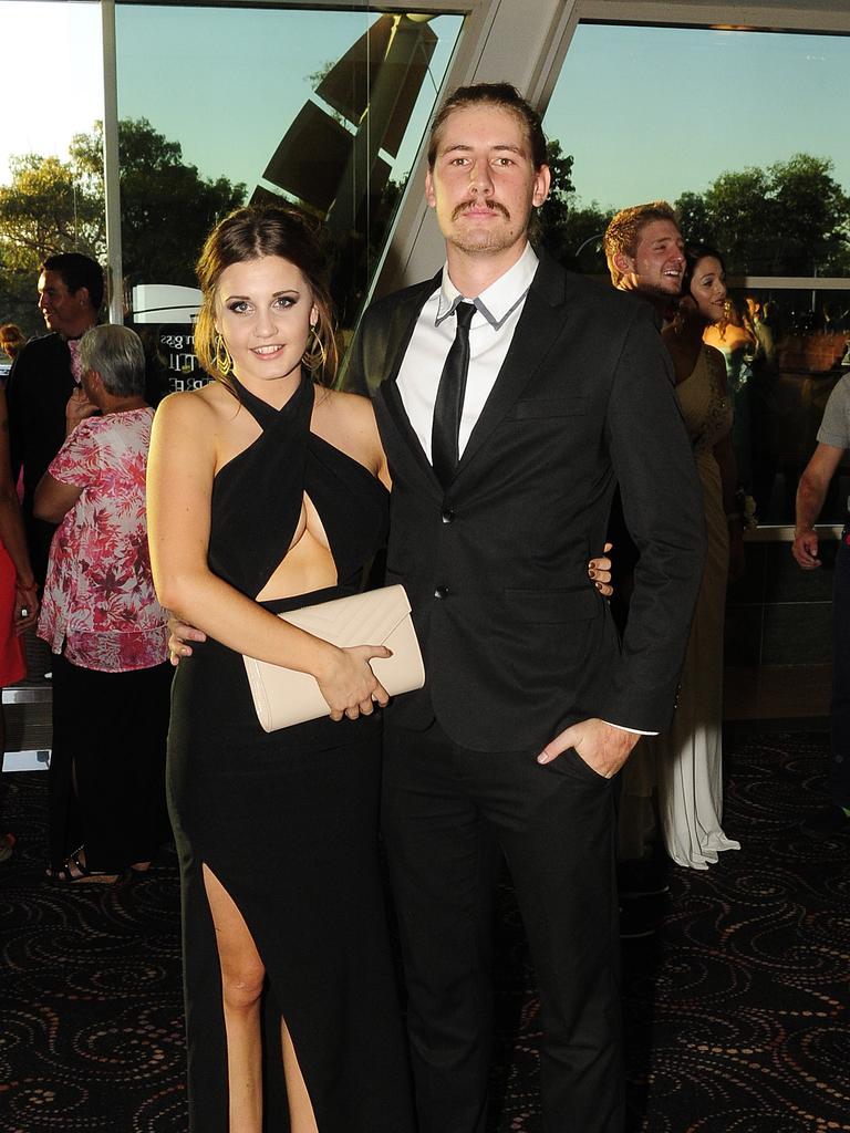 Caitlin Lerossignol and Jack Abrey at the 2014 Centralian Senior College College formal. Picture: JUSTIN BRIERTY / NT NEWS