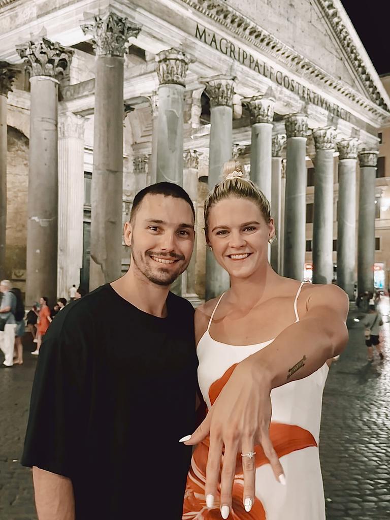 The couple got engaged in Rome. Picture: Supplied