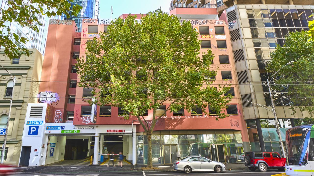 The 700-plus bay car park at 28 La Trobe St, Melbourne has just sold.